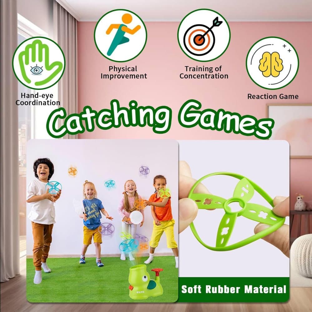 Kids Flying Disc Game with 8 Discs and Safety Glasses, Outdoor Toy for Children - Image 8