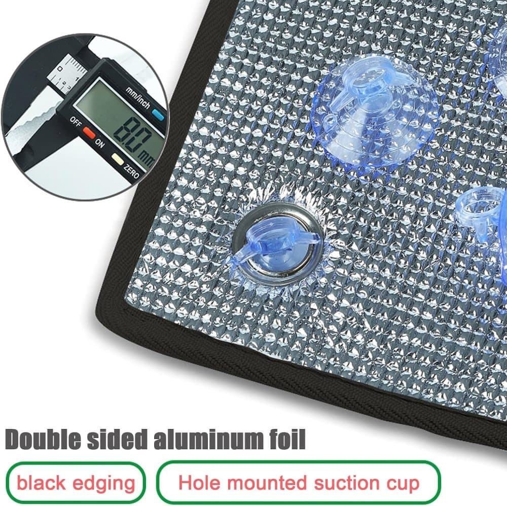 50x50cm Aluminum Foil Self-Adhesive Sun Protection Film for Balcony Windows and Conservatories, Thermal Insulation UV Privacy Protection, Black - Image 6