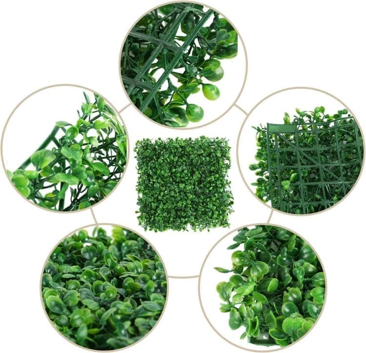 10-Pack Artificial Grass Panels 25x25 cm for Garden Party Wall Decor, Compatible with Outdoor - Image 5