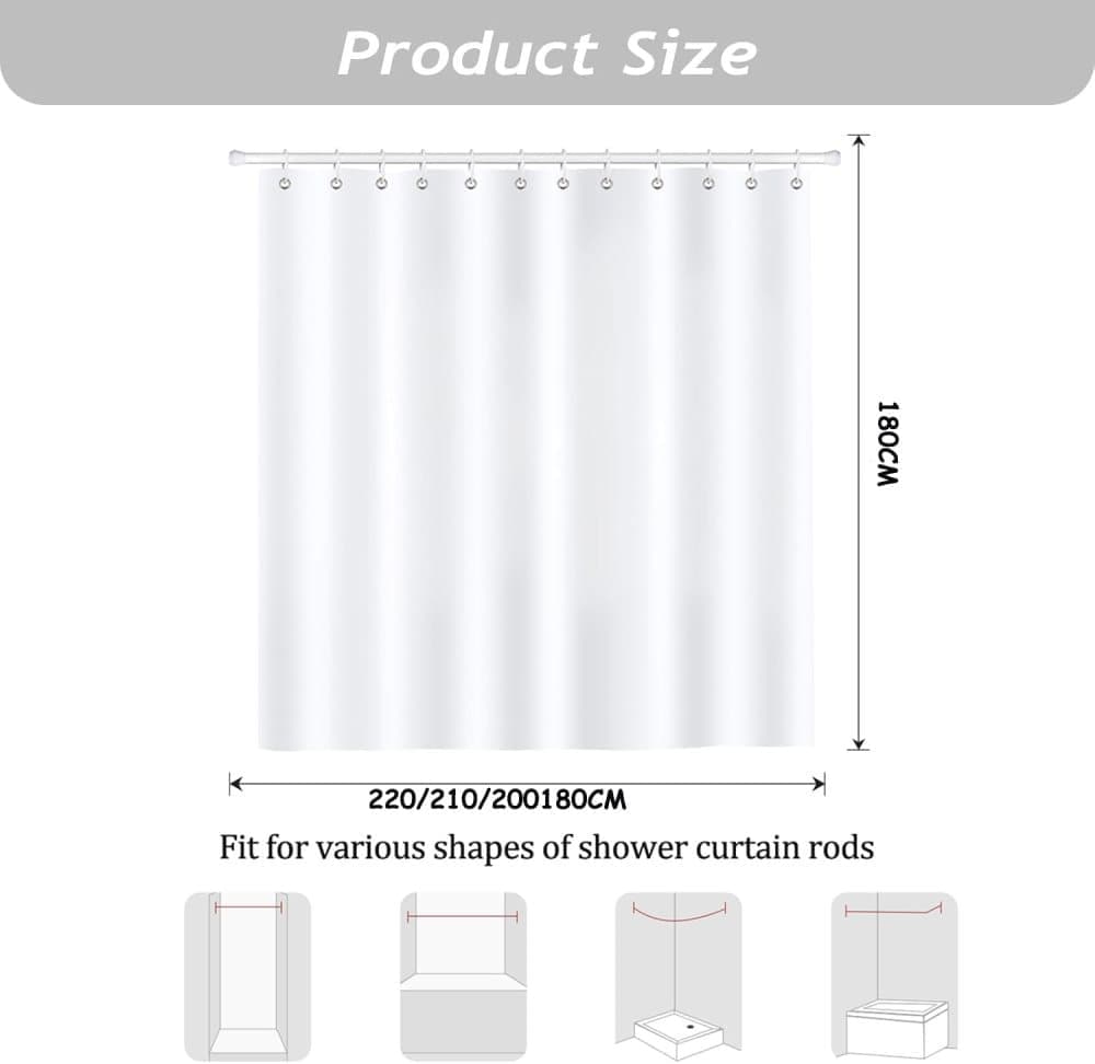 3D Fruit Shower Curtain Waterproof Mold Resistant with 12 Hooks, Yellow, 70x72 inches - Image 6