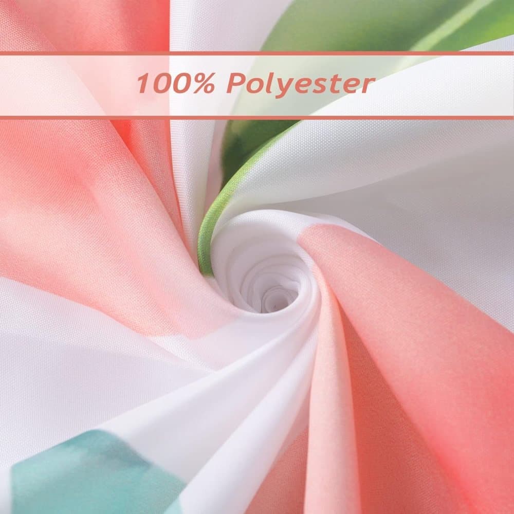 70x72 inches Shower Curtain 3D Fruit Motif Waterproof Mold Resistant with 12 Hooks, Pink - Image 5