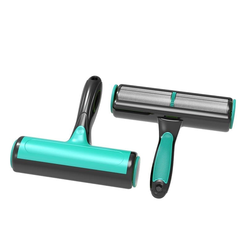 Pet fur remover roller reusable for dog and cat hair, compatible with bed sofa carpet, light blue - Image 1