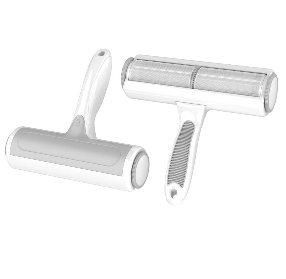 Reusable Pet Fur Remover Roller for Dog and Cat Hair, White, Compatible with Bed Sofa Carpet - Image 1