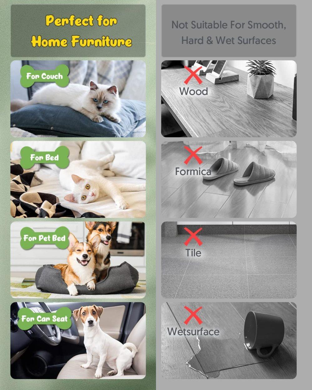 Reusable Pet Fur Remover Roller for Dog and Cat Hair, White, Compatible with Bed Sofa Carpet - Image 6