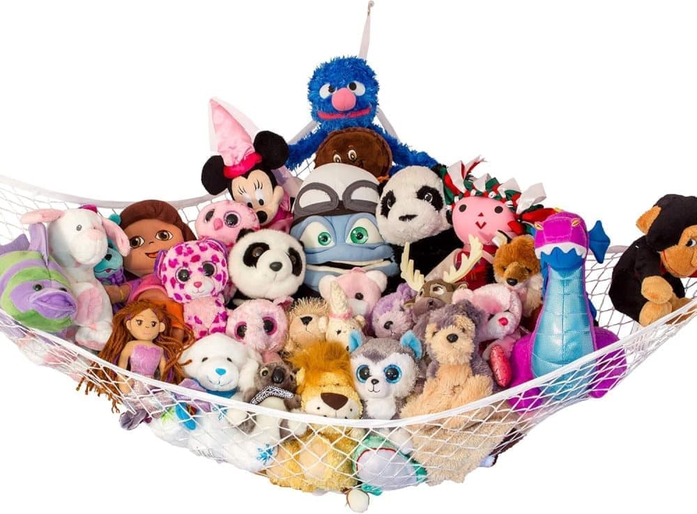 1 Pack Stuffed Animal Hammock with Storage, White, 60 x 30 cm - Image 1