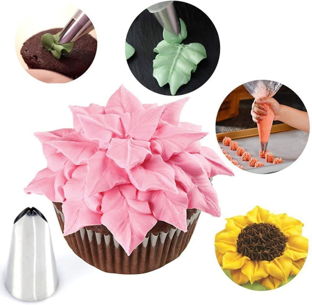 120-Piece Cake Decorating Piping Bag and Nozzle Set with Tulle, 12-Inch - Image 2