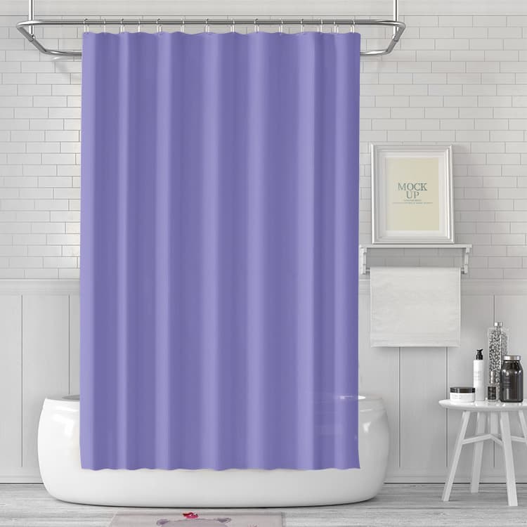 Waterproof Quick-Drying Shower Curtain 180x180cm, Mold Resistant for Bathroom and Outdoor Use, Light Purple - Image 1
