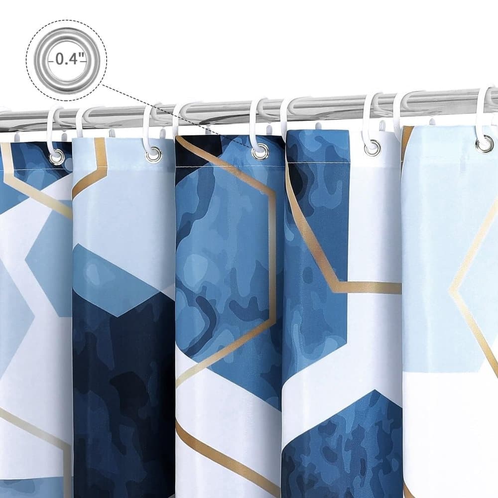 Bohemian Waterproof Mildew Resistant Shower Curtain with Marble Pattern, 71x72 inches - Image 7