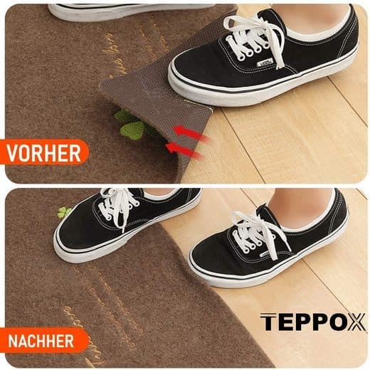 24 Non-Slip Mats Black, Washable and Reusable for Carpets and Floors, 13 x 2.5 cm - Image 4