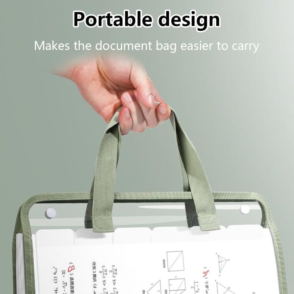 13 Compartments A4 Document Folder, Blue, Waterproof with Snaps, for School and Home, Compatible with Office Supplies, A4 Size - Image 3