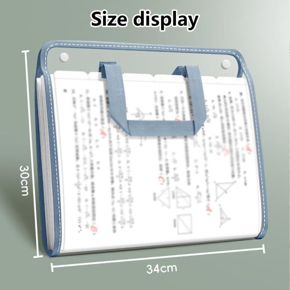13 Compartments A4 Document Folder, Transparent Waterproof with Snaps, Light Brown, Compatible with Office Supplies - Image 6