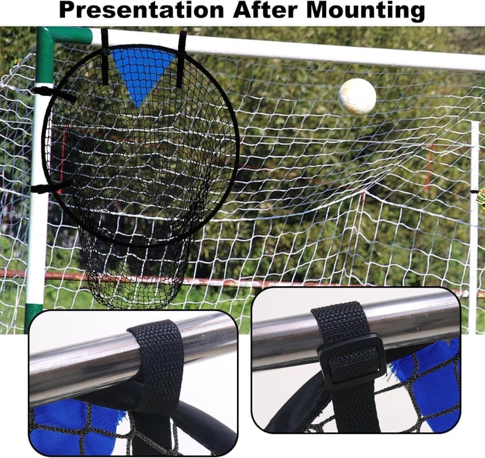 2-Pack Black Soccer Goal Net for Shooting Training, Portable Foldable, for Backyard and Park, 6x4ft - Image 4