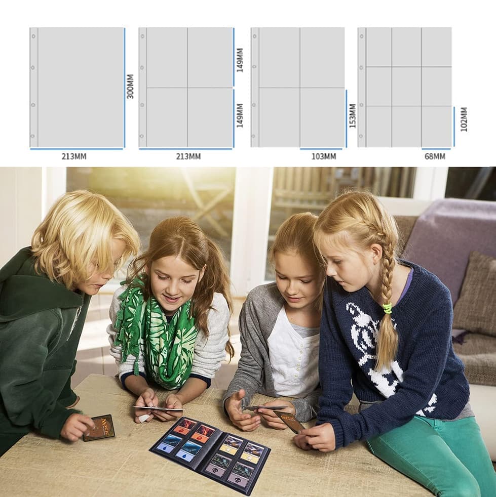 Football Star Card Collection Album 1 Pack, 4-Grid, Compatible with Pokemon and Sports Cards - Image 5
