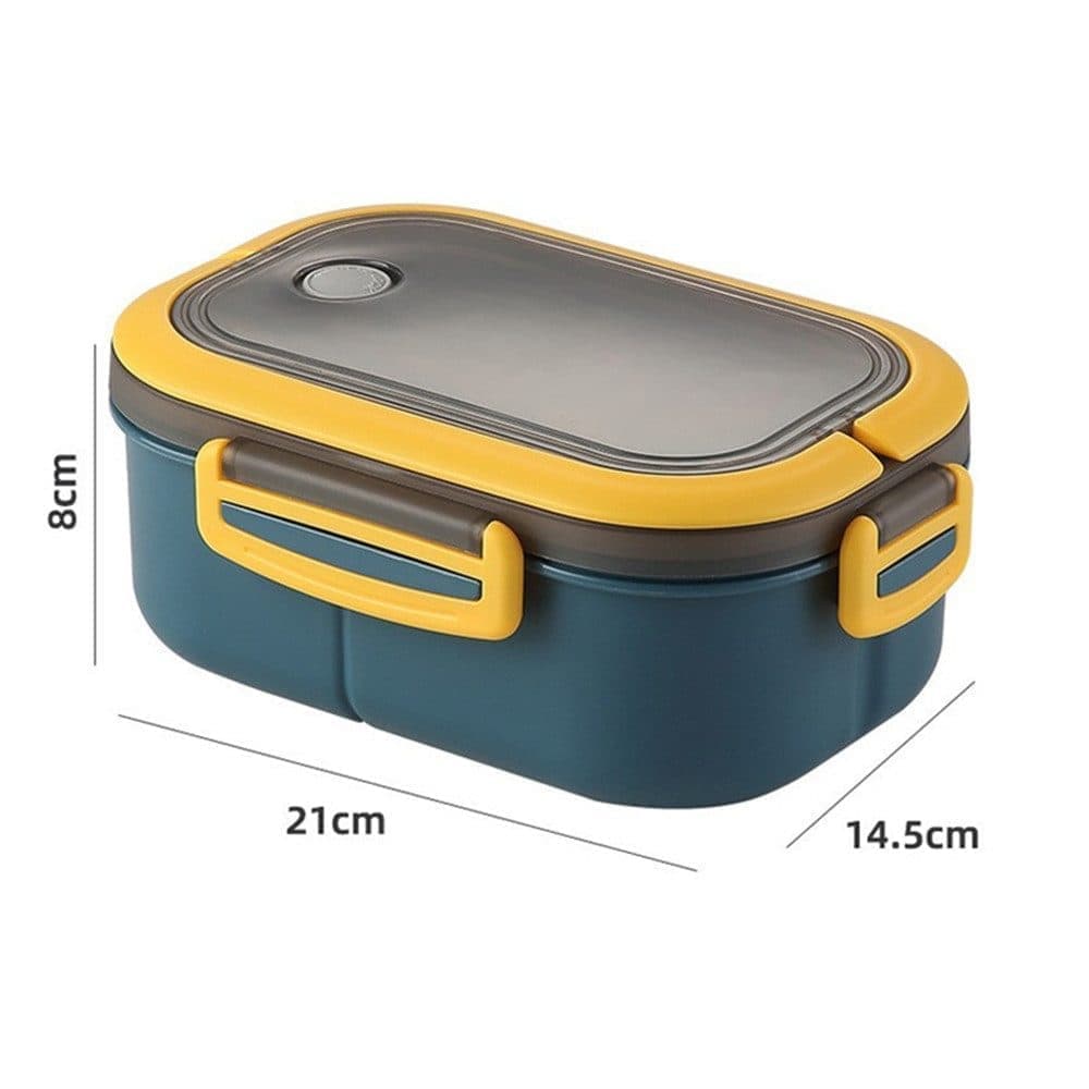 Lunch Box with Compartments for Kids and Adults, Blue, 14.5x21x8 cm - Image 2