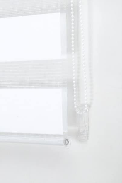 40×150CM Sun Protection Roller Blind Blackout Zebra Blind Without Drilling, White - Image 5