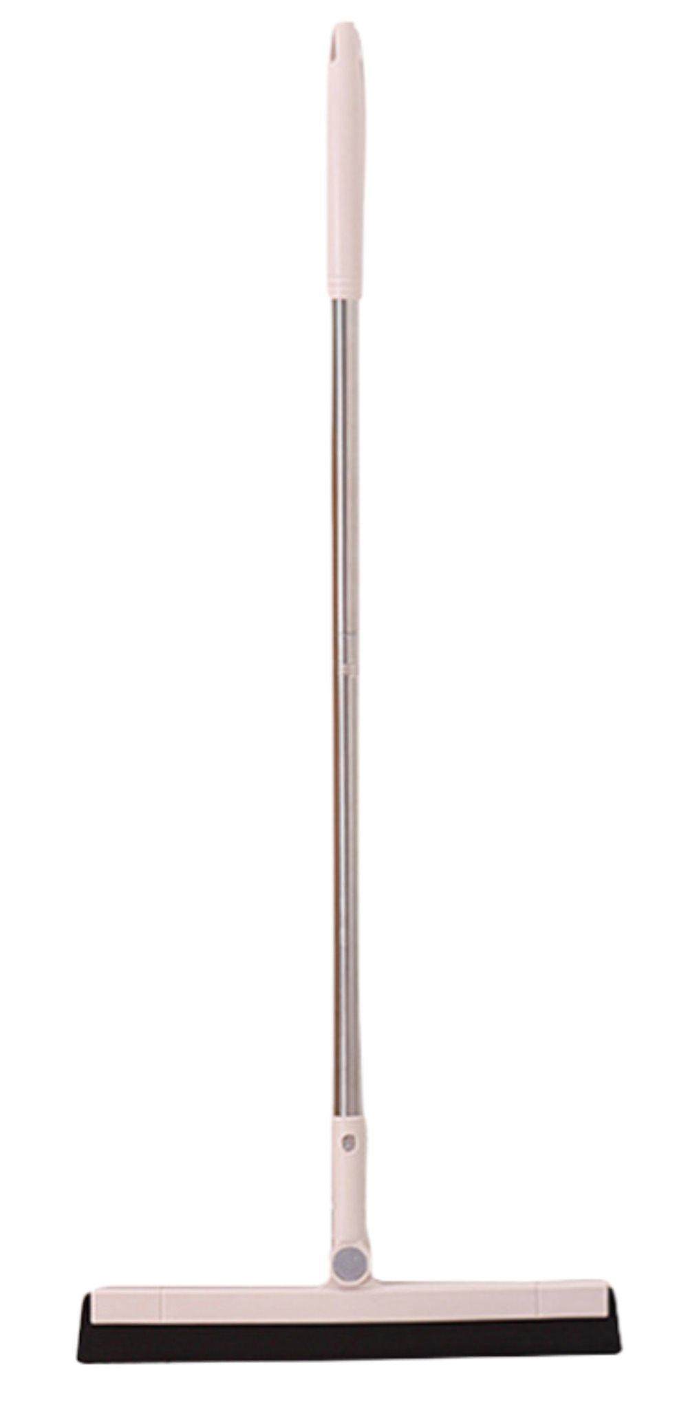 95 cm Floor Scraper with Telescopic Handle, Rotatable for Wet and Dry Use, Compatible with Floors Tiles Windows and Showers, Beige - Image 1