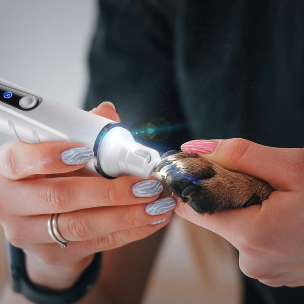 2-in-1 Electric Nail Clippers for Dogs and Cats, Pet Nail Trimmer with LED Light and Low Noise, Compatible with All Breeds, SZ2 - Image 7