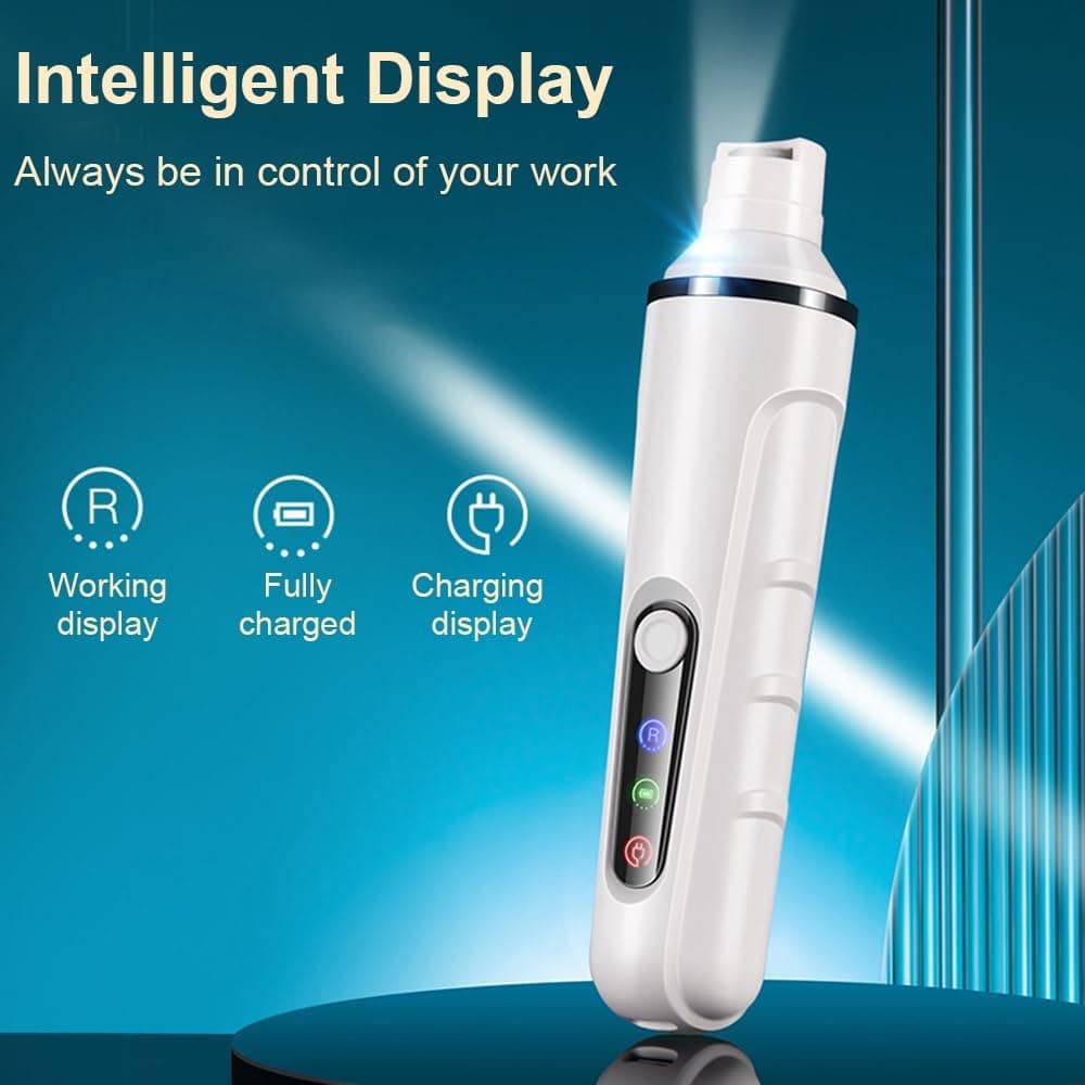 Electric Nail Clippers for Dogs and Cats with LED Light, Low Noise Pet Nail Trimmer, Compatible with All Breeds, SZ1 - Image 5
