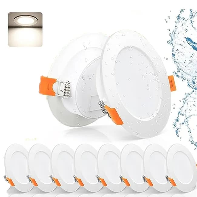 8 pcs LED Spotlight Waterproof IP44 Neutral White Light 4000K, for Bathrooms and Living Rooms - Image 1
