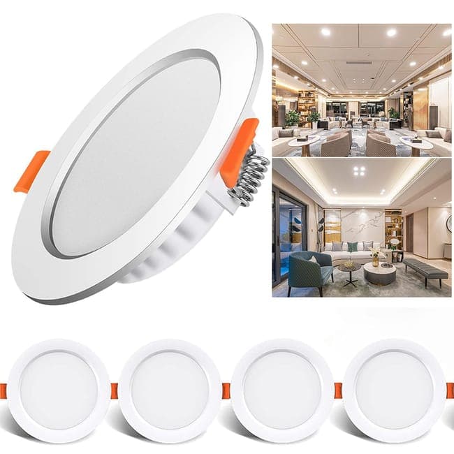 4 pcs LED Spotlight Waterproof IP44 Neutral White Light 4000K, Ultra Thin Design for Bathrooms and Living Rooms - Image 1