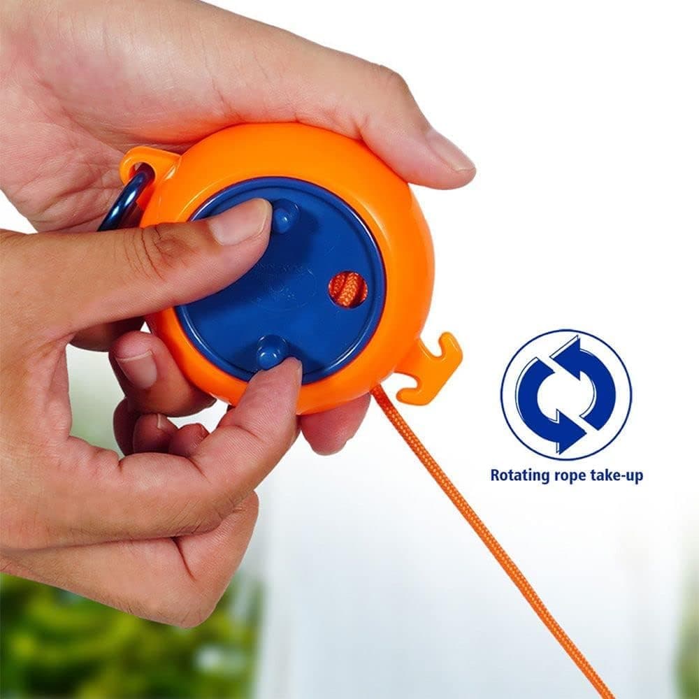 10m Retractable Clothesline Portable for Indoors Outdoors Travel Camping Hotels Gardens, 10m Orange - Image 7