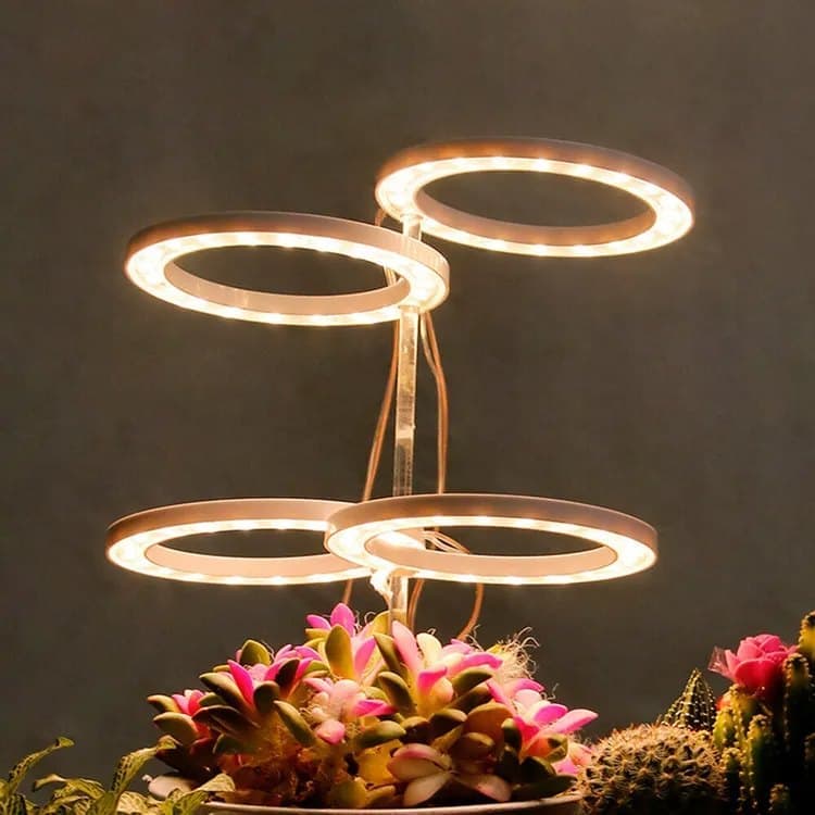 2 pcs LED Grow Light 4000K Full Spectrum with Timer, Adjustable USB Plant Lighting for Small Plants, Beige - Image 3