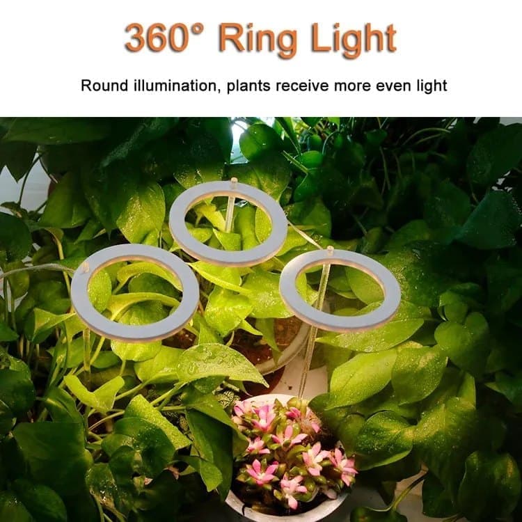 2 pcs LED Grow Light 4000K Full Spectrum with Timer, Adjustable USB Plant Lighting for Small Plants, Beige - Image 4