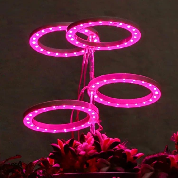 2 pcs USB LED Grow Light 4000K Full Spectrum Plant Lighting with Timer Adjustable, Pink - Image 2