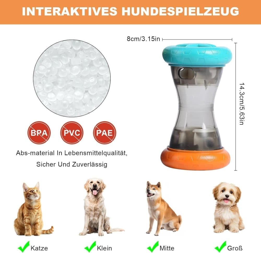 1 Pack Interactive Dog Toy Rolling Food Dispenser for Intelligence Training - Image 2