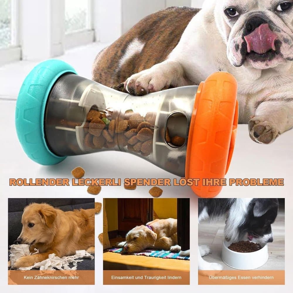 1 Pack Interactive Dog Toy Rolling Food Dispenser for Intelligence Training - Image 4