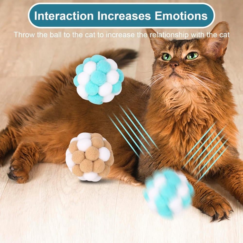 Colorful Cat Toy 7-pack with Bell for Stress Relief and Interactive Play, 7 pieces - Image 5