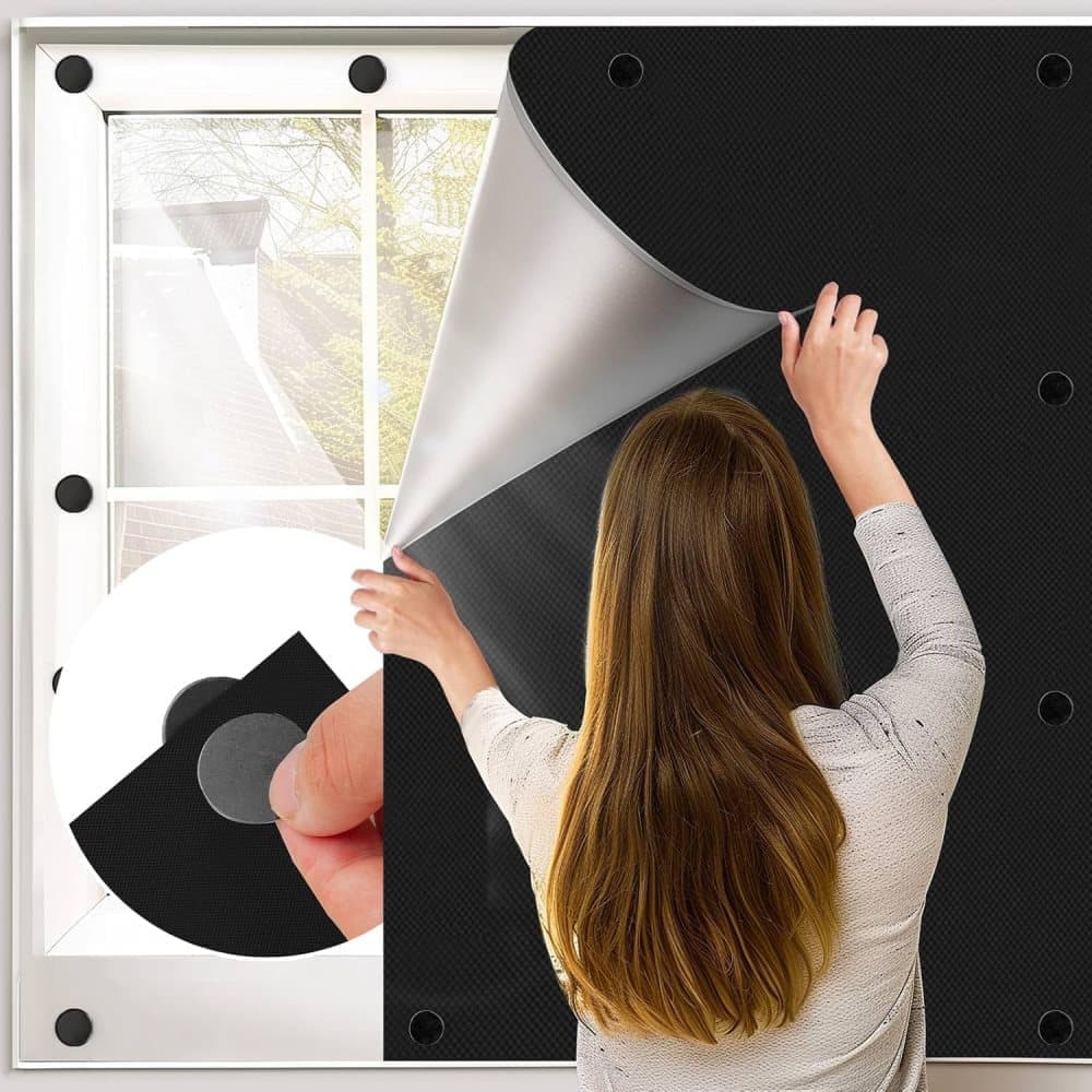 Blackout curtain roller blind 100% blackout, 130×145cm - Image 1
