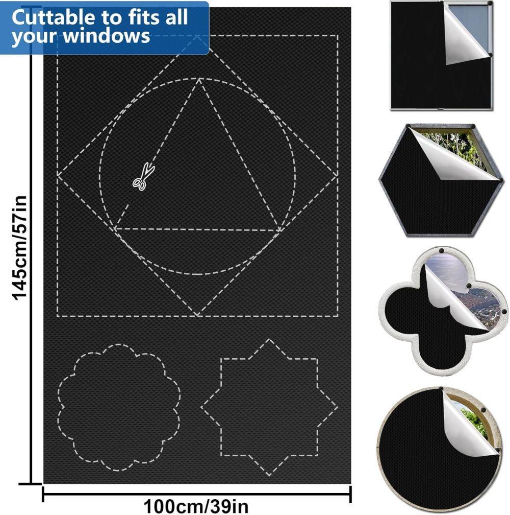 Blackout curtain roller blind 100% blackout, 130×145cm - Image 6