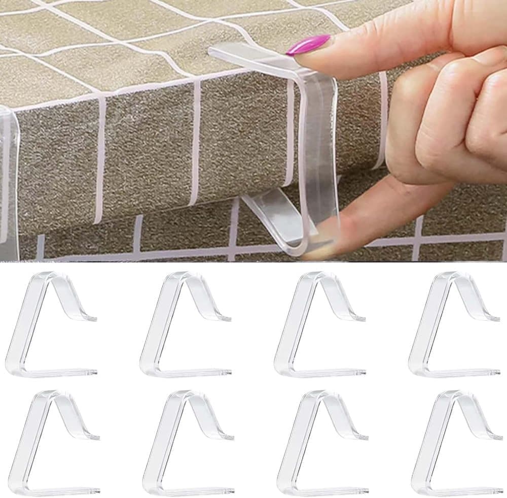 12pcs plastic tablecloth clips for thick tables, garden table camping picnic, compatible with most brands, 12cm - Image 1