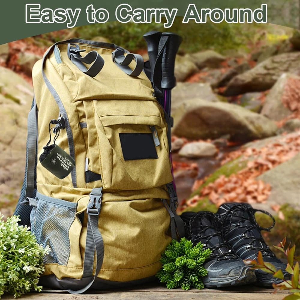 4 pcs Mosquito Net for Hat, Dark Green, Waterproof Adjustable Ultra-fine with Storage Bag, for Fishing Hiking Camping Garden - Image 7