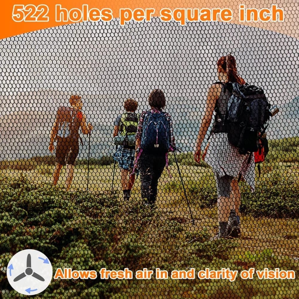 4 pcs Mosquito Net for Hat, Waterproof Adjustable Ultra-fine with Storage Bag, for Fishing Hiking Camping, Beige - Image 4