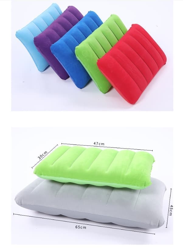 Lightweight Compact Inflatable Pillow for Camping Outdoor Travel and Activities, 47x30cm, Light Blue - Image 3