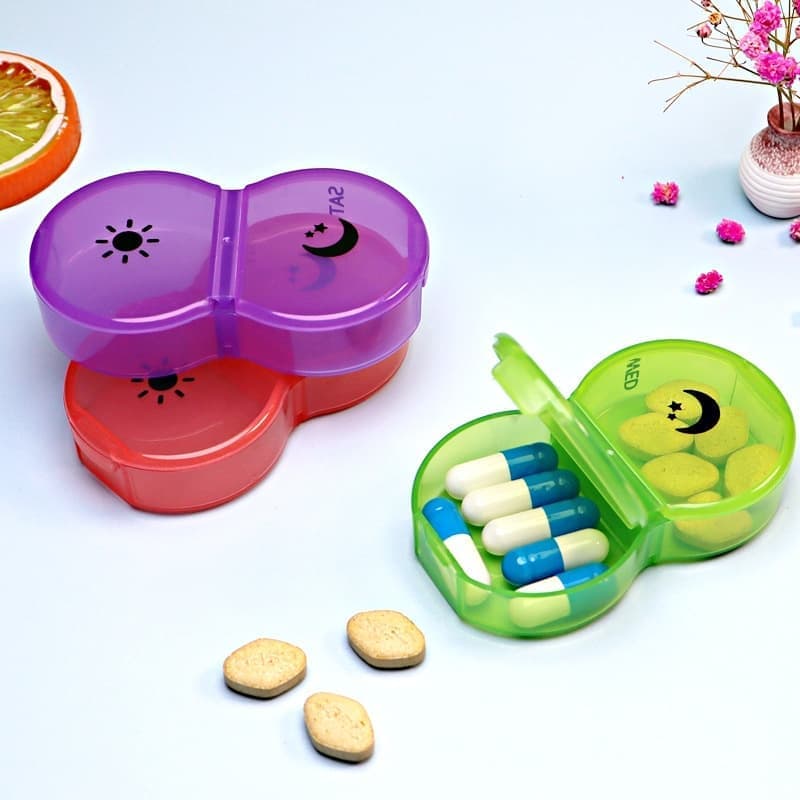 7-Day Round Dosett Medicine Storage, 1 Count, Transparent - Image 4