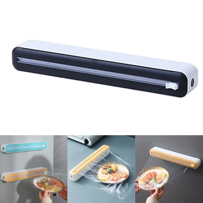 Aluminum Foil Cutter Holder 36x7x5cm, Black - Image 1
