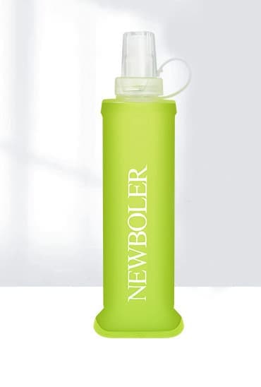 Foldable Water Bottle 250ml, Soft BPA-Free for Marathons Camping Hiking, Green - Image 1