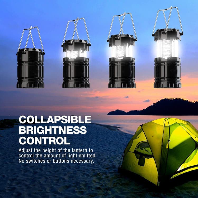 30 LED Camping Lantern, Waterproof Foldable Tent Light with Battery Power - Image 5