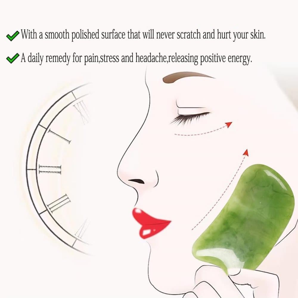 7-piece Gua Sha Set, Resin Facial and Body Massage Tool for Face Legs Back, Green - Image 6