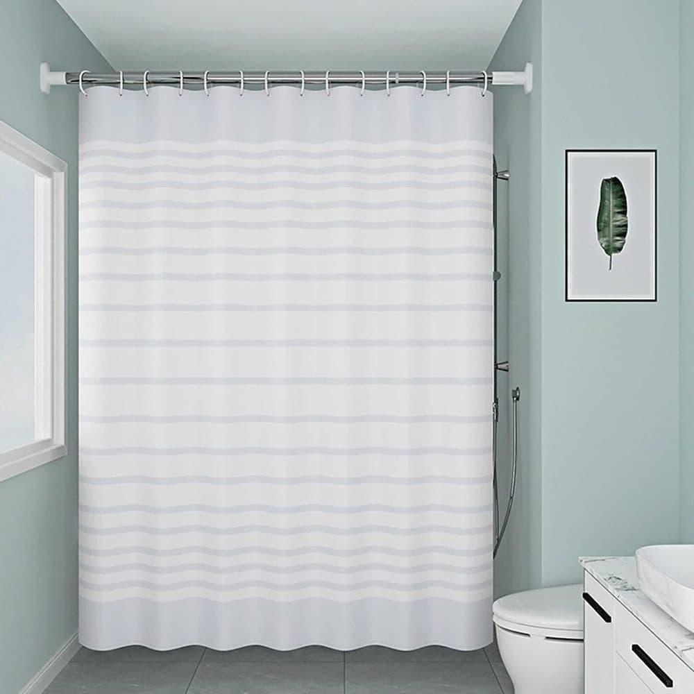 Waterproof PEVA Shower Curtain with Hooks, Mildew Resistant Bathroom Curtain, 200x180cm - Image 6