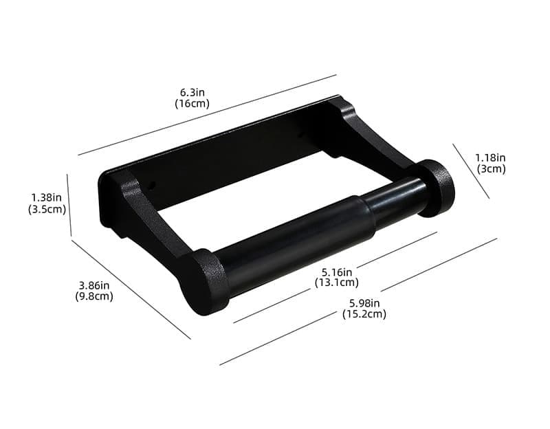 Self-Adhesive Paper Towel Holder for Kitchen and Bathroom, 16x9.8cm, Black - Image 2