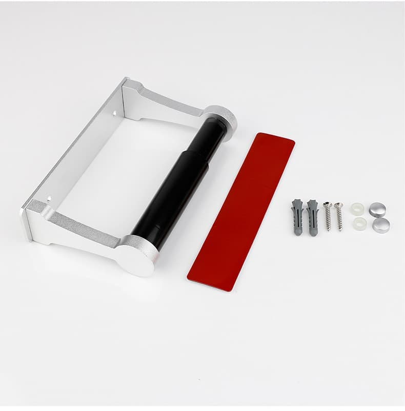 Self-Adhesive Paper Towel Holder for Kitchen and Bathroom, 16x9.8cm, Black - Image 7