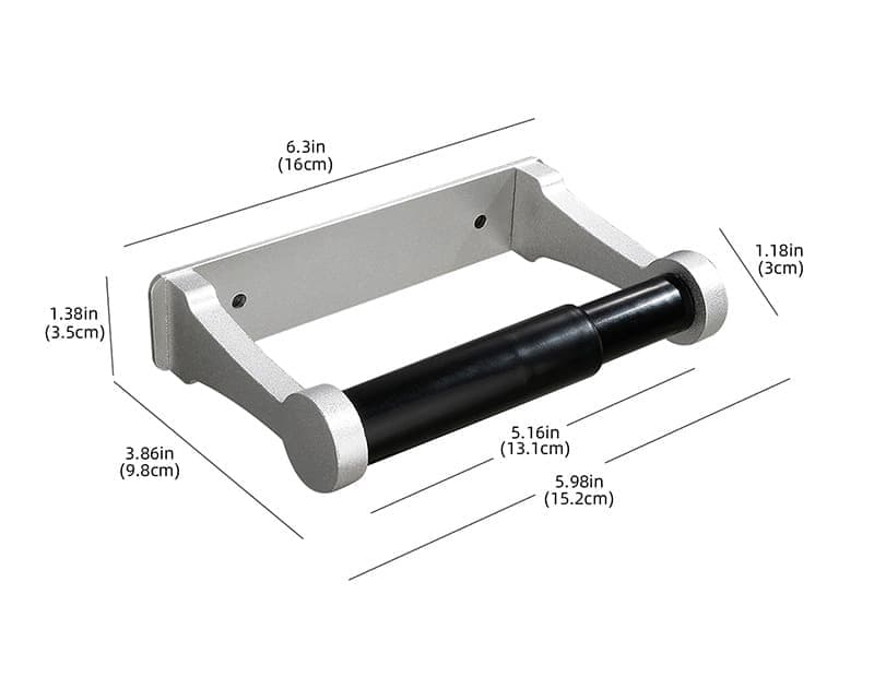 Self-Adhesive Paper Towel Holder, No Drilling Required, Aluminum, Silver, 16x9.8cm, for Kitchen and Bathroom - Image 2
