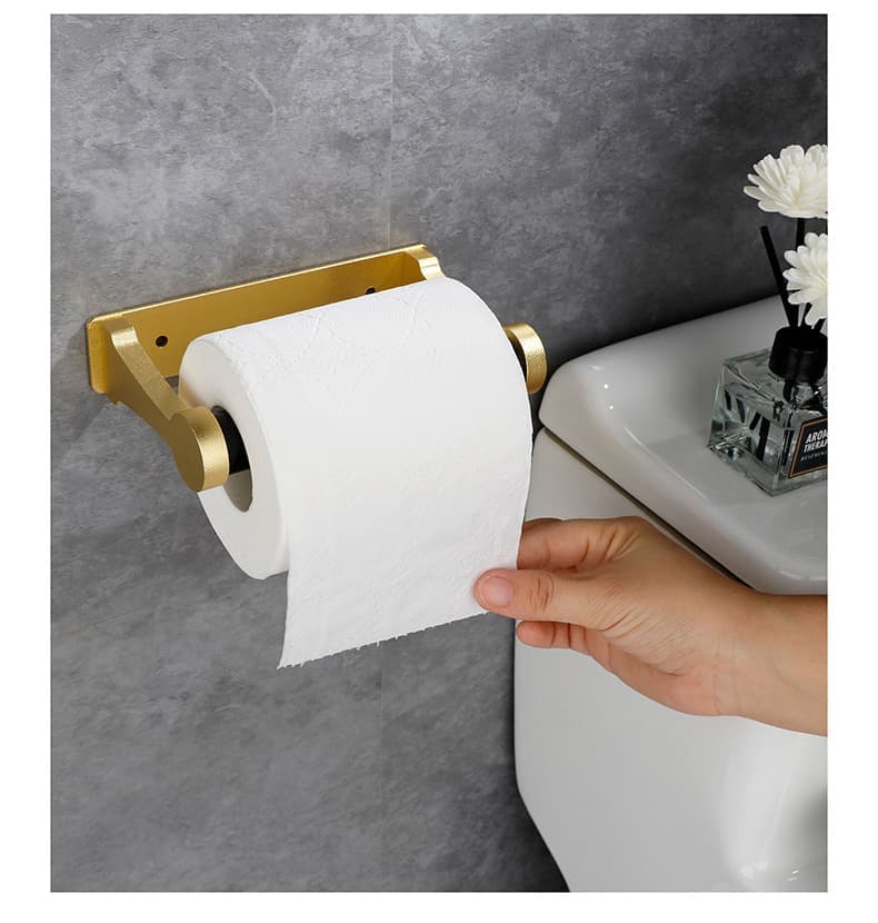 Self-Adhesive Paper Towel Holder, No Drilling Required, Aluminum, Silver, 16x9.8cm, for Kitchen and Bathroom - Image 4
