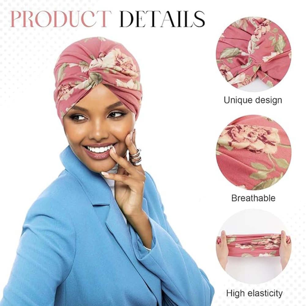 2-Pack Lightweight Breathable Elastic Sleeping Cap, Soft Stretchy Comfortable Night Cap, Cozy Sleeping Hood, 2-Pack - Image 3