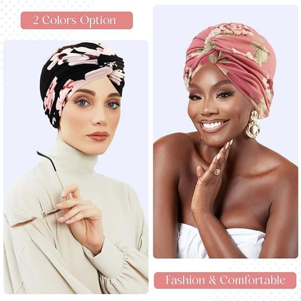 2-Pack Lightweight Breathable Elastic Sleeping Cap, Soft Stretchy Comfortable Night Cap, Cozy Sleeping Hood, 2-Pack - Image 4