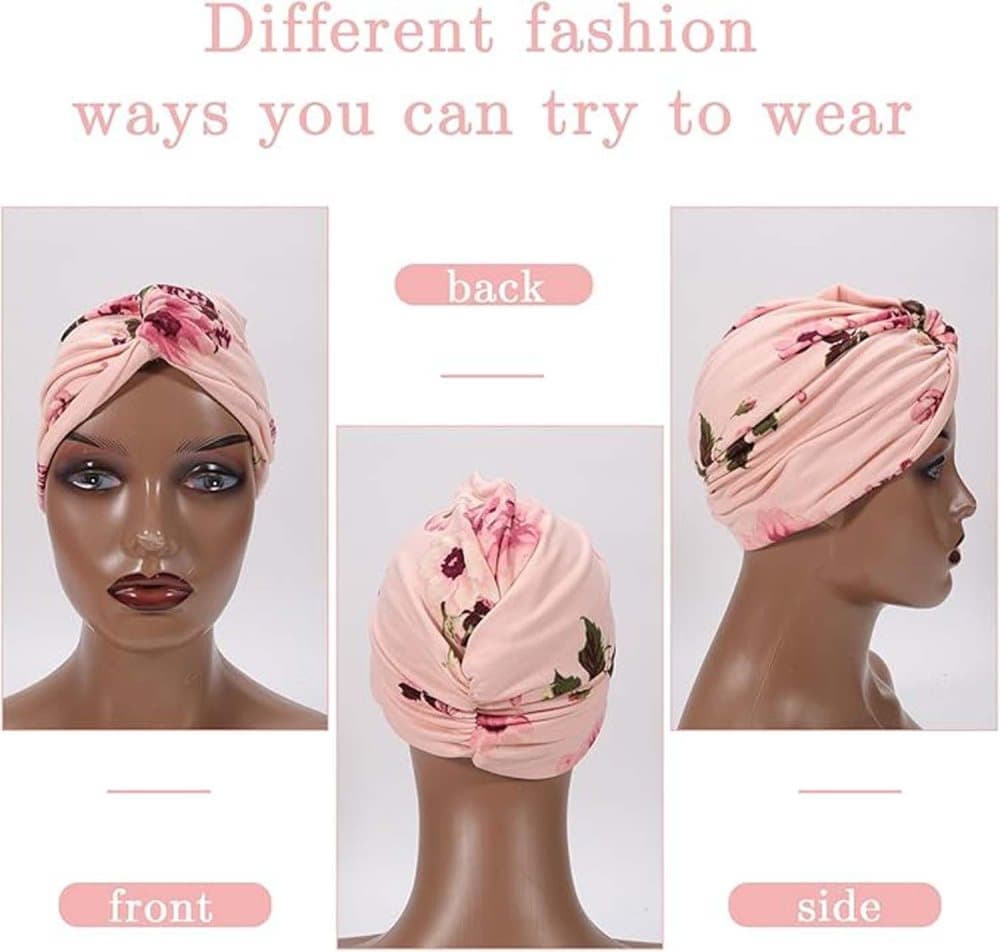 2-Pack Lightweight Breathable Elastic Sleeping Cap, Soft Cozy Night Cap, Comfortable Stretchy Sleeping Hood, One Size - Image 4
